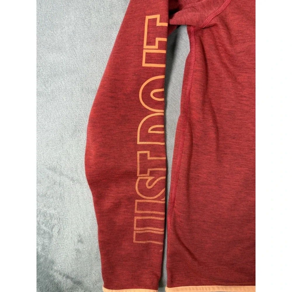 Nike Hoodie‎ Womens Medium Red Therma Fit Fleece Just Do It Pullover
